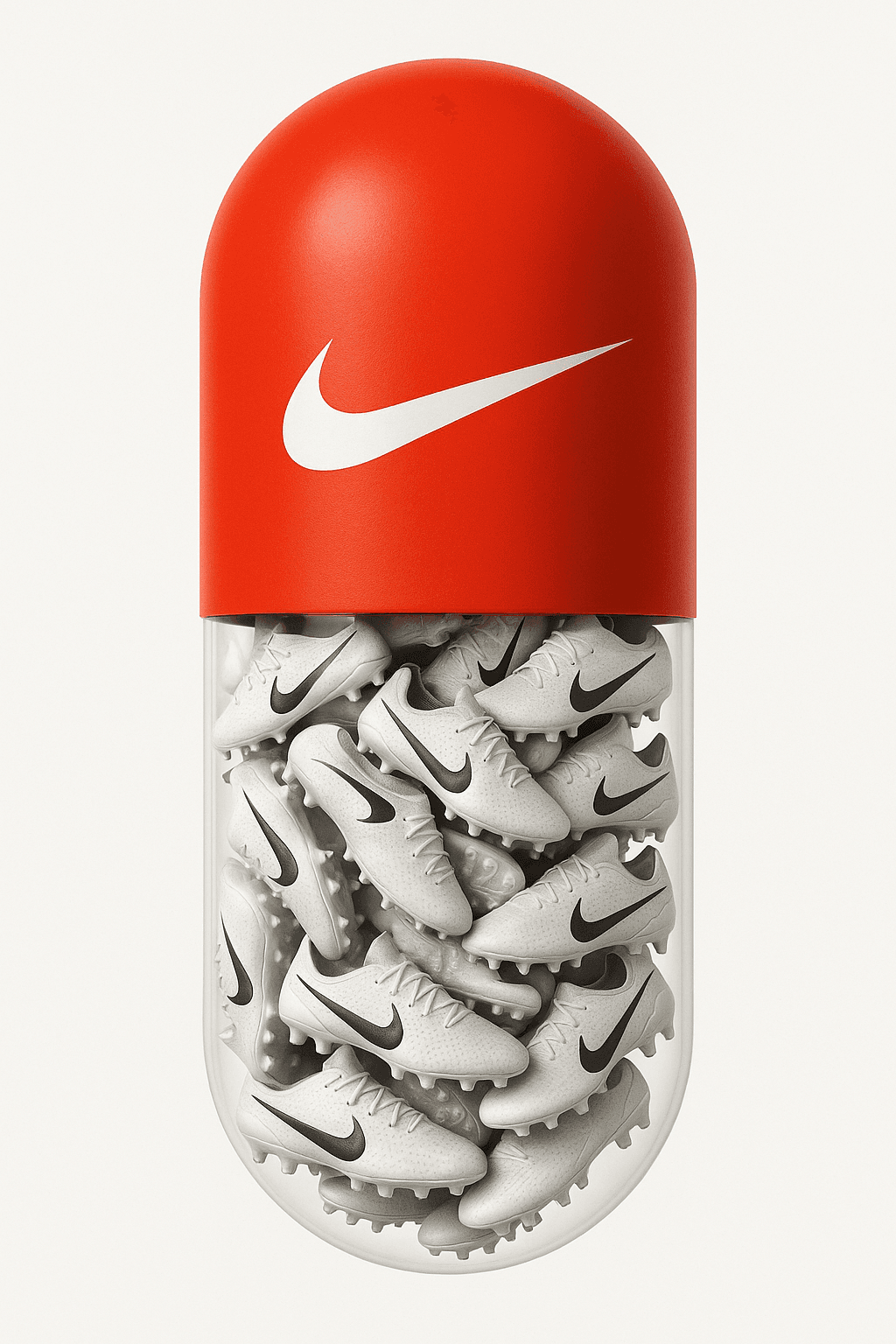 Brand Pill Poster with Football Boots