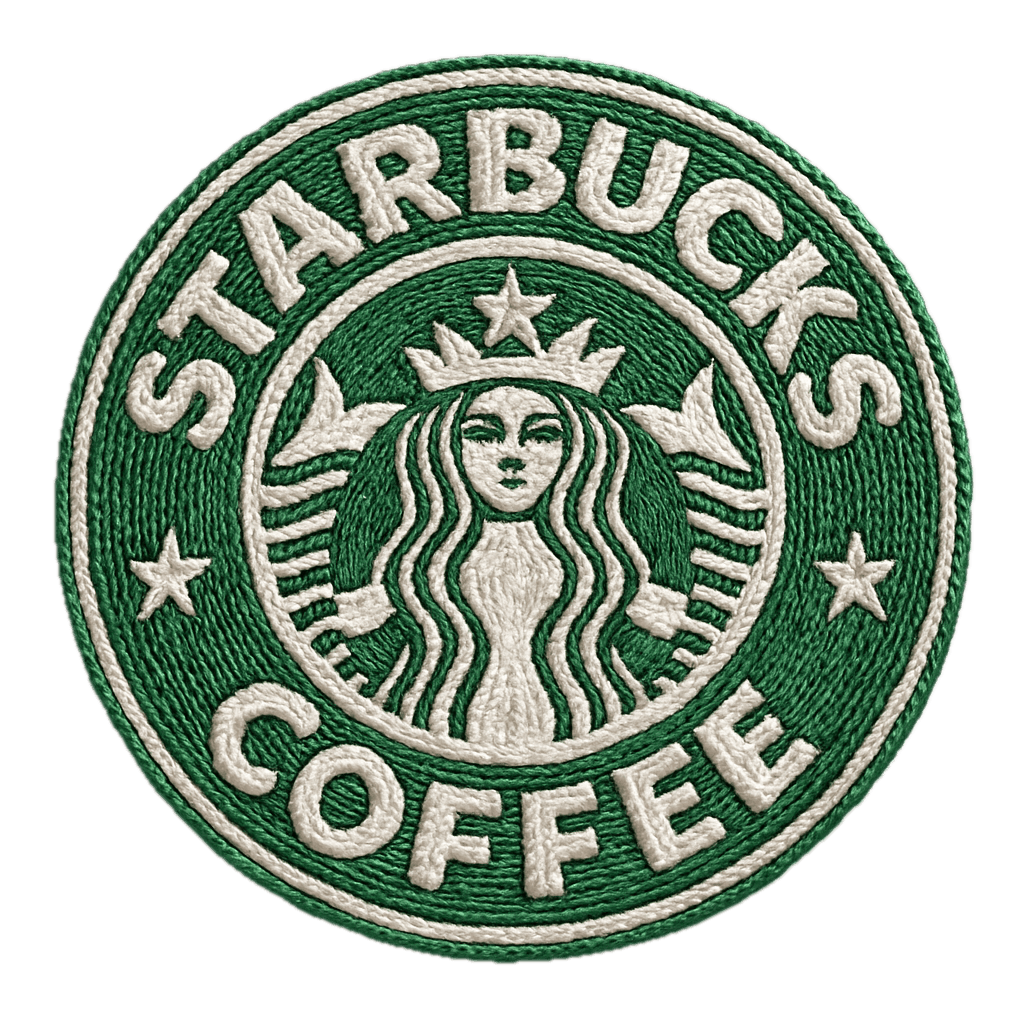 Stitched 3D Starbucks Logo